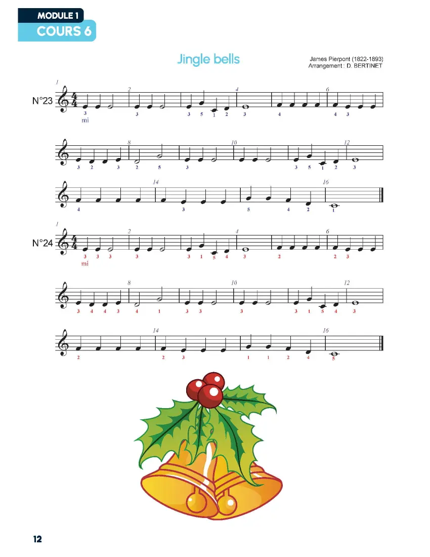 Partition piano en ligne david bertinet Jingle bells